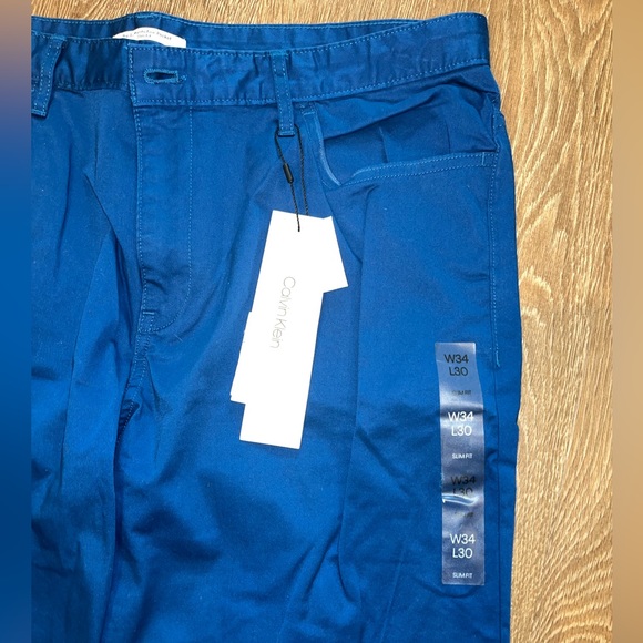 💛 bundle $12- Calvin Klein Slim Fit pants Size 34W x 30L NWT BlueCalvin - Picture 6 of 9